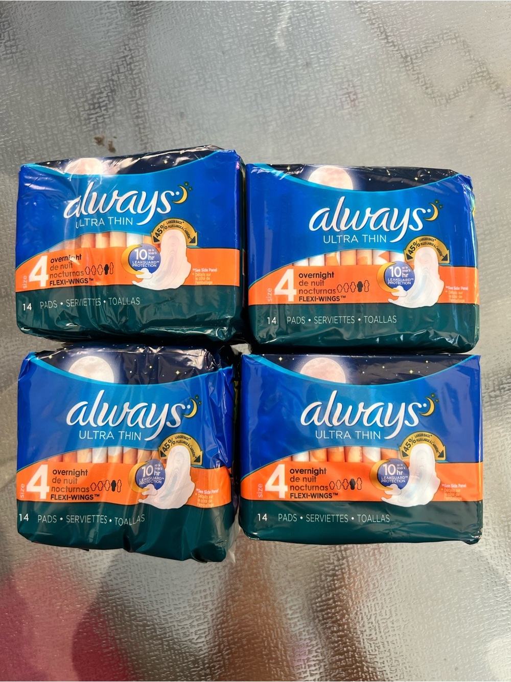 Always Ultra Thin Overnight Pads